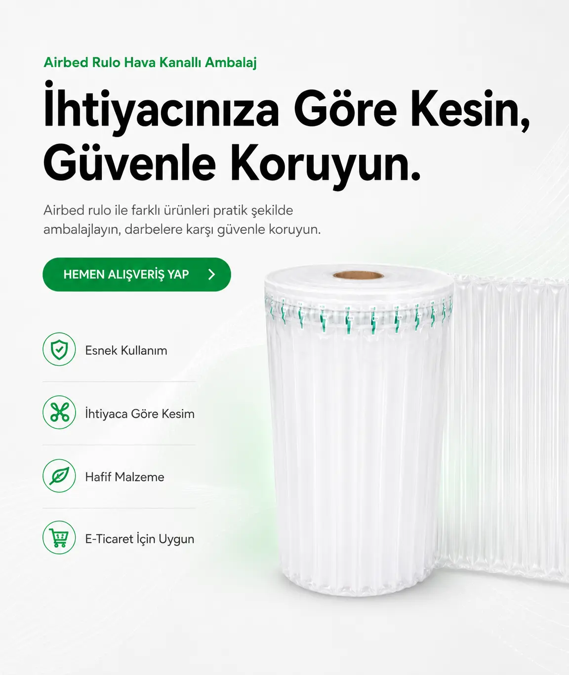 Bilsan Plastik Rulo Airbed ambalaj çözümleri